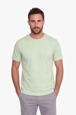 Men's Pique T-Shirt — Fog Green/Green