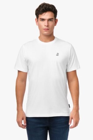 Men's Crew Neck Jersey T-Shirt — White/White