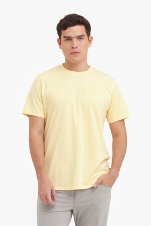 Men's Crew Neck Jersey T-Shirt — Pale Banana/Yellow