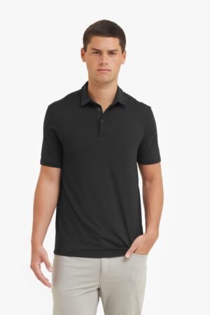 Men's Performance Polo Shirt — Black Beauty