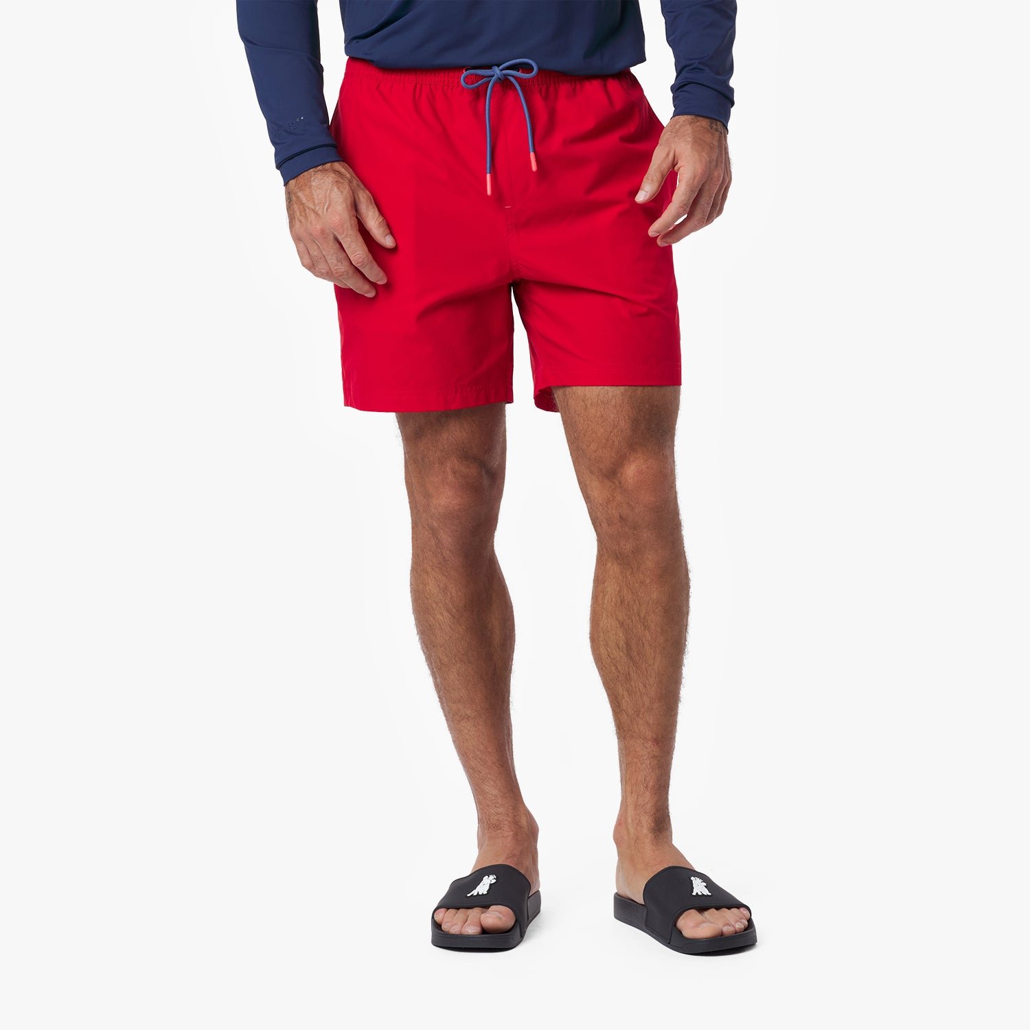 Men’s Solid SwimTrunk — Salsa