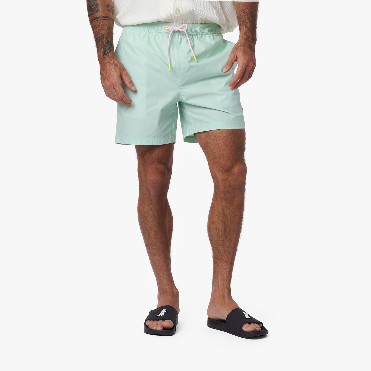 Men’s Solid SwimTrunk — Blue Glass