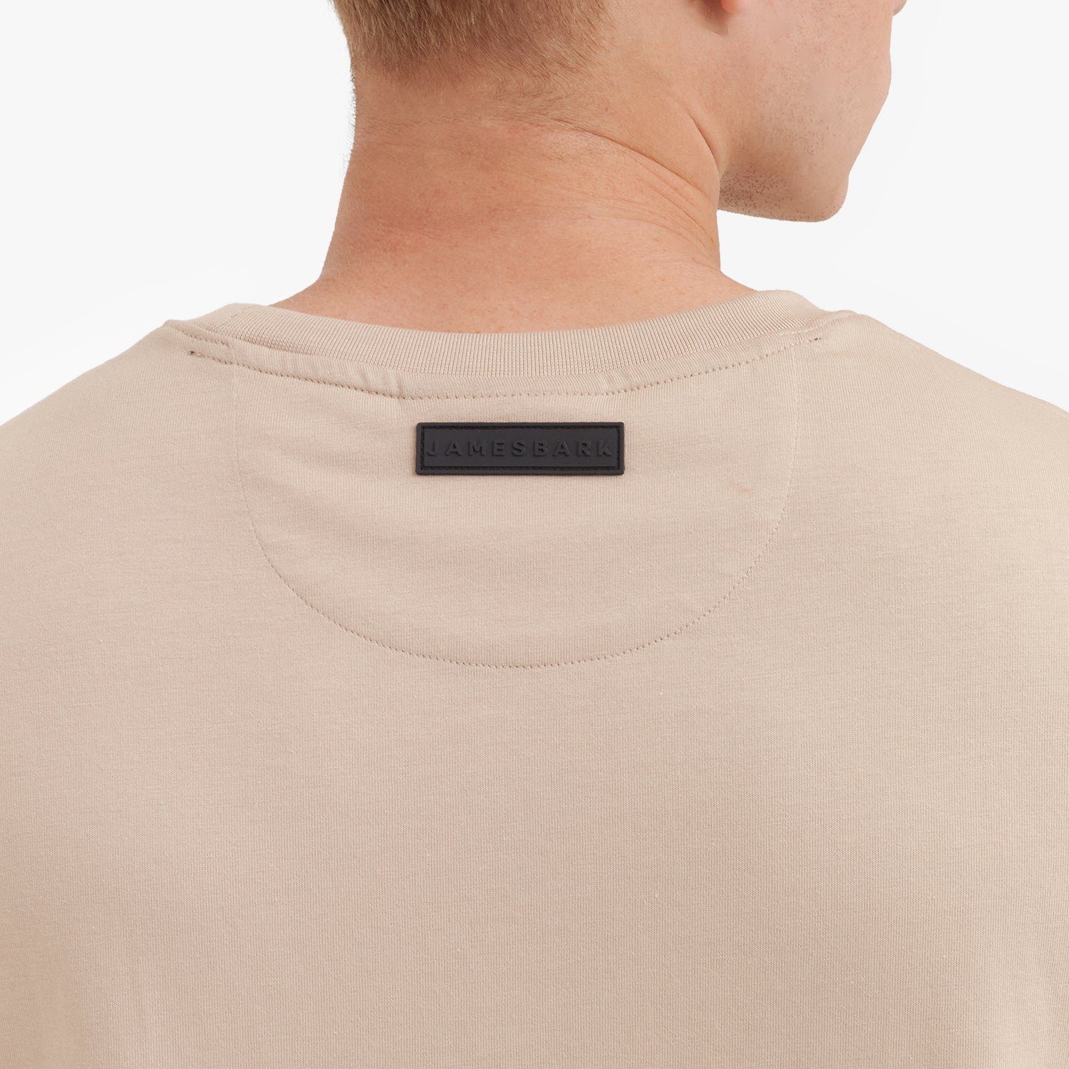 Men's Relaxed Pima Cotton T-Shirt — Light Taupe - Image 3