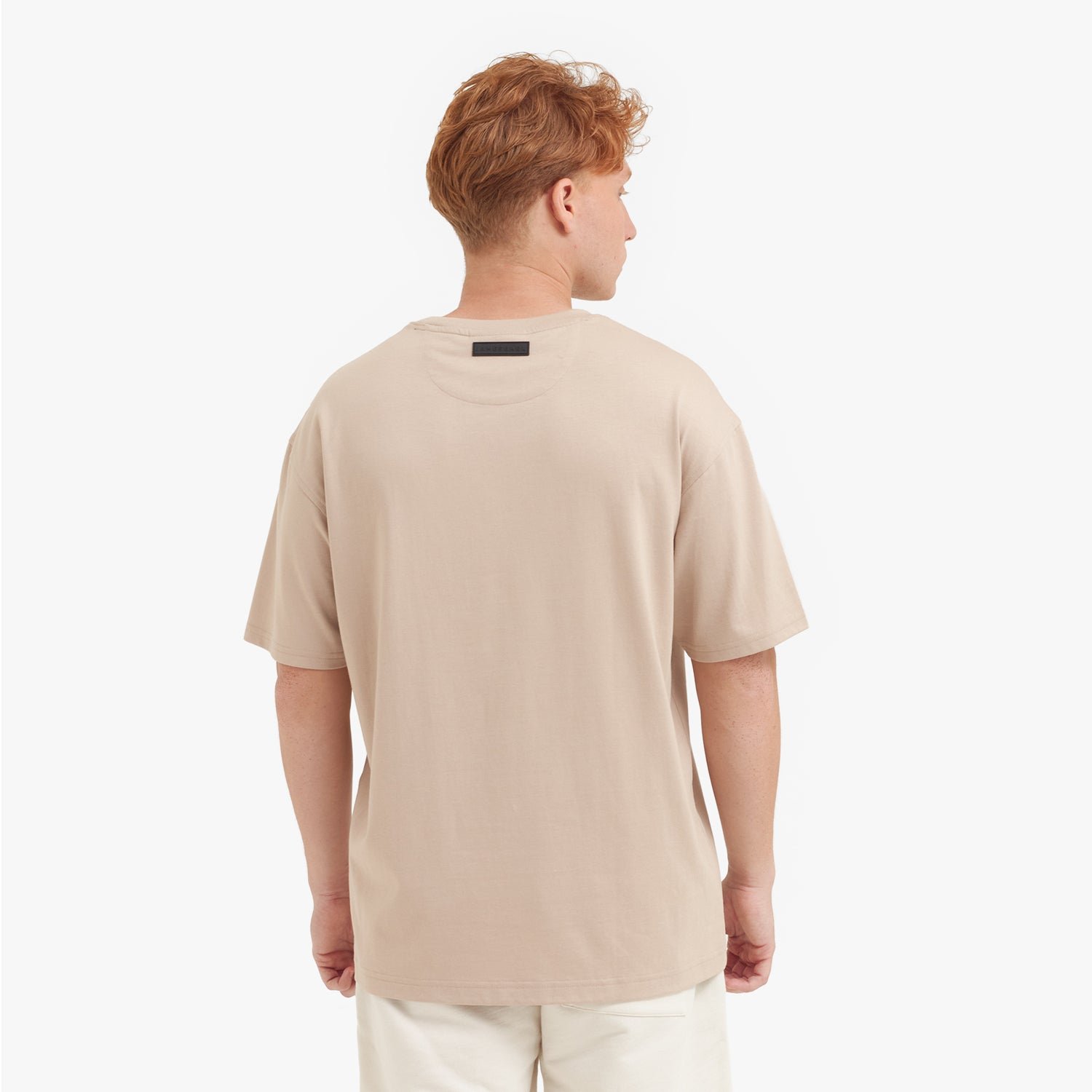 Men's Relaxed Pima Cotton T-Shirt — Light Taupe - Image 2
